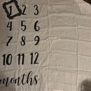 Amazon Essentials Baby Milestone Blanket with Black Numbers